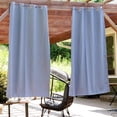 thumbnail image 6 of Sunnydaze Modern 2-Piece Gray Solid Blackout Indoor or Outdoor Curtain Set, 6 of 14