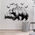 thumbnail image 1 of Adhesivos de pared con oso de montaña, oso negro, pájaro del bosque, 60 x 90 cm, 1 of 4