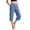 Royal Blue #038, variant on Pull On Capris for Women Dressy Casual Stretch Lightweight Capri Elastic High Waist Lounge Pants 2026 Summer Royal Blue 2XL