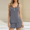 thumbnail image 2 of Miqool Womens Sleeveless Pajama Sets Modal Sleepwear Soft Pj Sets Tank Top and Shorts 2 Piece Lounge Set for Summer, S-XXL, 2 of 4