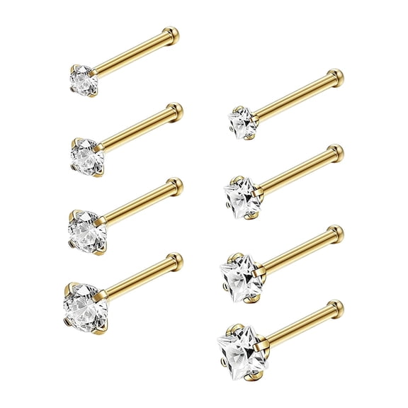 Earrings for Women Stainless Steel Nose Rings Studs L Shape Piercing Body Jewelry