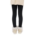 thumbnail image 4 of Kids Toddler Girls Leggings Solid Warm Thick Fleece Lined Skinny Pants Trousers Teenage Child 3-13 Years, 4 of 7