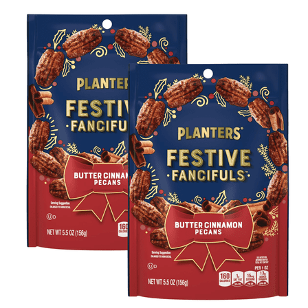 PLANTERS Butter Cinnamon Pecans 2-Pack, 5.5 oz Resealable Bags