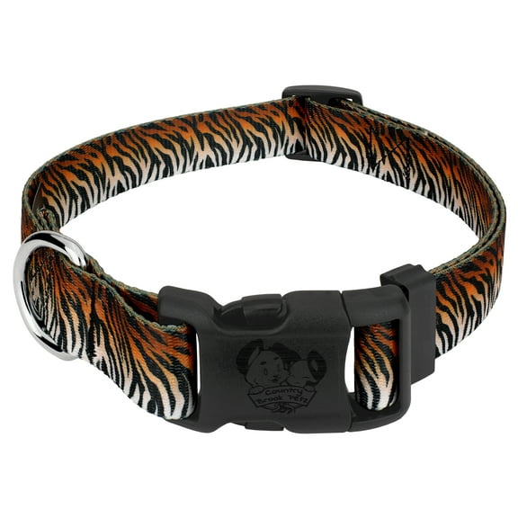 Country Brook Petz® Bengal Tiger Stripes Everyday Dog Collar - Made in USA, 2XS