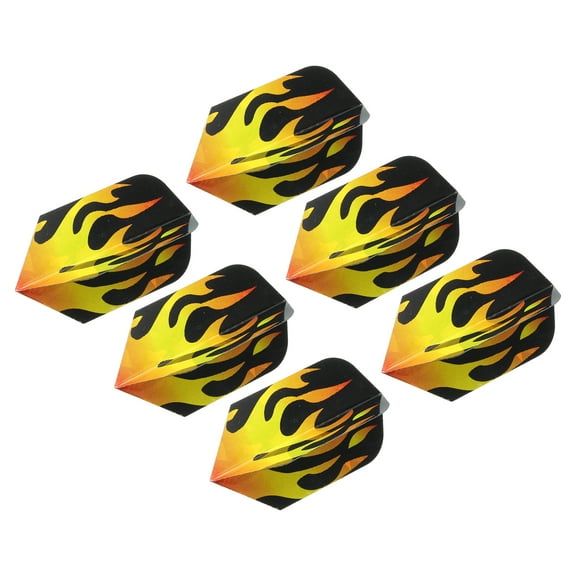Uxcell Slim Dart Flights, 6 Pack PET Dart Accessories, Black Yellow