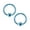 Light Blue, variant on Captive Bead rings Ion plated Surgical steel 14 Gauge sold as pair