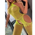 thumbnail image 2 of Lencería Sexy de colores XXL para mujer, medias de rejilla con entrepierna abierta, mono erótico, 2 of 3