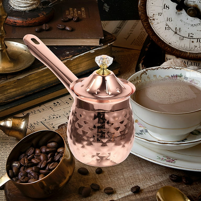 Eease Turkish Coffee Pot Induction Hob Stainless Steel 600ml Rose Gold Walmart