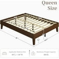thumbnail image 2 of Solid Wood Platform Bed Frame with Wooden Slats Support 7.3-Inch Underbed Storage Noise-Free Design Easy Assembly Natural Wood Finish, 2 of 8