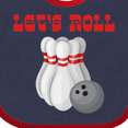thumbnail image 3 of Inktastic Let's Roll Bowling Boys or Girls Baby Bib, 3 of 3
