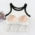 thumbnail image 4 of Women's No Steel Ring Underwire Top with Chest Pad High Waist Short Camisole Tank Top for Women Comfortable Seamless Support Casual Summer | CSEONE,White XL, 4 of 8