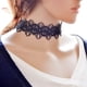 thumbnail image 2 of Cadena Collar de la Joyería de Moda Cera Gargantilla de Plata de Girasol de Color Negro, 2 of 4