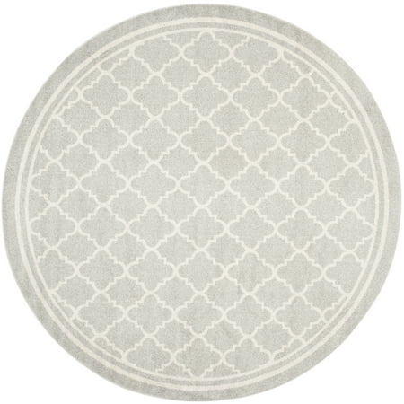 safavieh amherst trina geometric area rug light grey/beige 3 x 3 round