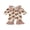 Brown, variant on RUINIXCW Infant Baby Girl Romper Ruffle Long Sleeve Crew Neck Rugby Bow Print Fall Jumpsuit