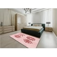 thumbnail image 4 of Ahgly Company Indoor Round Patterned Light Rose Pink Area Rugs, 5' Round, 4 of 6