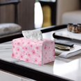 thumbnail image 2 of ZUXONGSY Cherry Blossom Tissue Box Cover PU Leather Facial Tissue Tissue Box Cover with Buckle Customized Printed Tissue Cover Waterproof Tissue Cover Gifts to Friends Family, 2 of 7