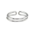 thumbnail image 1 of Sterling Silver Dual Band Toe Ring, 1 of 1