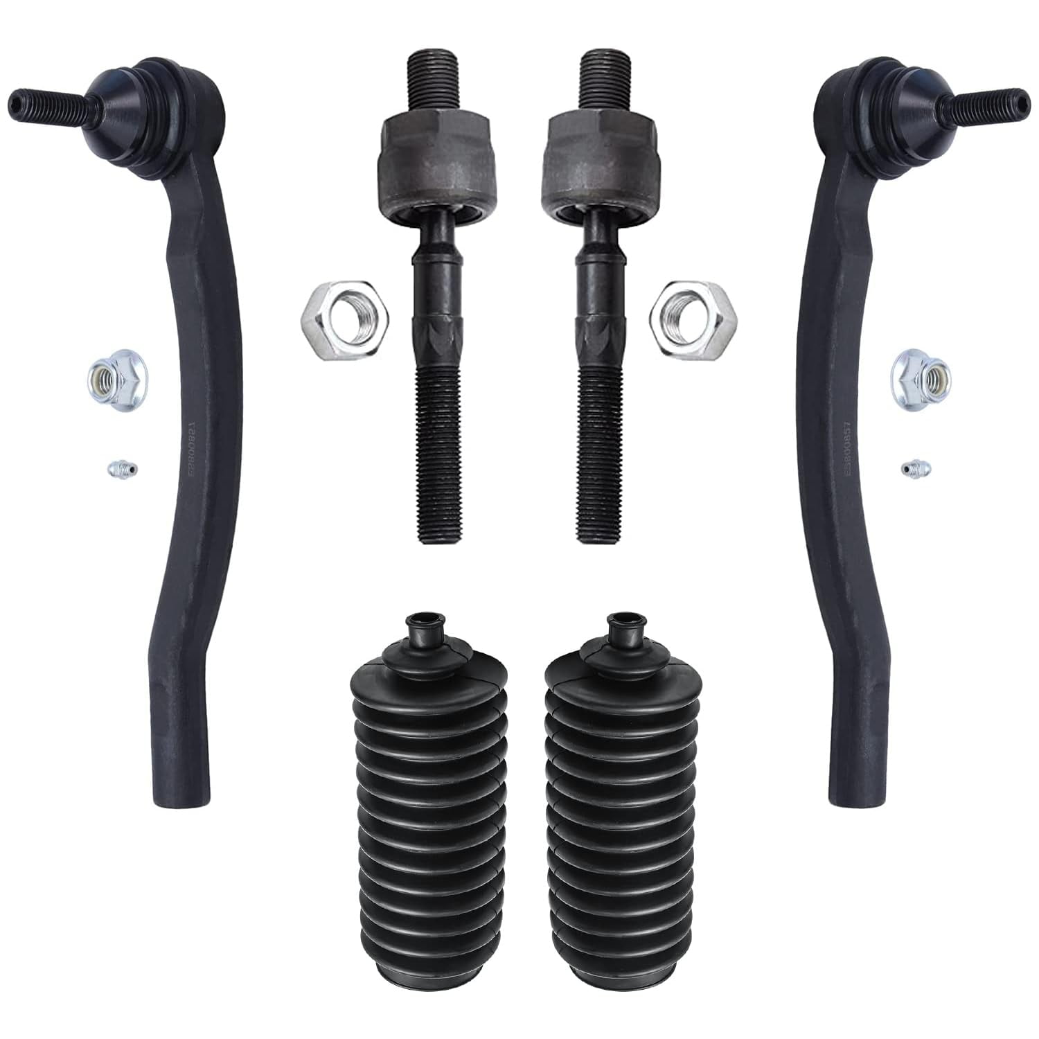 Detroit Axle - 14pc Suspension Kit for 2003-2014 Volvo XC90, 2 Lower Control Arms, 2 Lower Ball Joints, 4 Inner and Outer Tie Rods, 4 Sway Bar Links, 2 Boots, Replacement