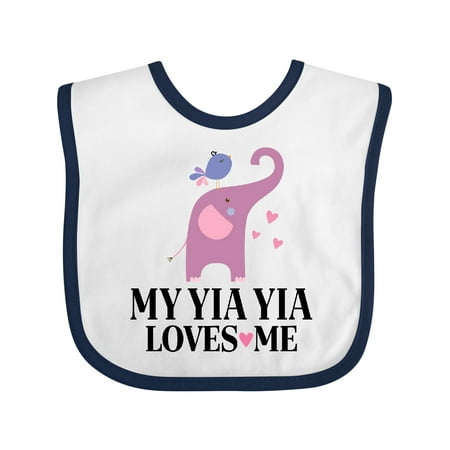 

Inktastic My Yia Yia Loves Me Grandchild Gift Baby Boy or Baby Girl Bib