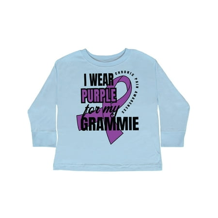 

Inktastic Chronic Pain I Wear Purple For My Grammie Gift Toddler Boy or Toddler Girl Long Sleeve T-Shirt