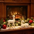 thumbnail image 5 of 2PCS Resin Christmas Reindeer Statues, Holiday Elk Sculptures, Standing and Sitting Decorative Figures Home Decor Accents for Living Room,Bedroom, Bathroom, Bookshelves, and Coffee Tables, 5 of 7