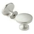 thumbnail image 2 of Cauldham 5 Pack Solid Round Kitchen Cabinet Knobs Pulls (1-1/8" Diameter) - Dresser Drawer/Door Hardware - Style R126 - Satin Nickel, 2 of 5