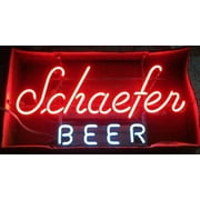 Queen Sense 17"x14" Schaefers Beer Neon Sign Man Cave Handmade Neon Light 117SB
