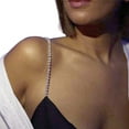 thumbnail image 6 of 1Pair Bra Straps, Adjustable Thin Rhinestone Strap Bra, Sparkly Crystal Invisible Shoulder Strap Non-Skid Bra Belt for Bra, Protect Your off Shoulder Clothes from Slipping off, Gold, 6 of 7