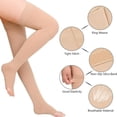 thumbnail image 3 of MesaSe 1 Paire 20-32mmHg Chaussettes de Compression Beiges 4TG Bas de Compression Sans Orteils pour Femmes & Hommes, 3 of 6