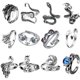 thumbnail image 1 of Juego De Anillos Punk Vintage De 12 Piezas, Anillo Abierto De Animales, Anillos Apilables Góticos Para Mujeres, Hombres Y Niñas Yuarrent AP007124-03, 1 of 6