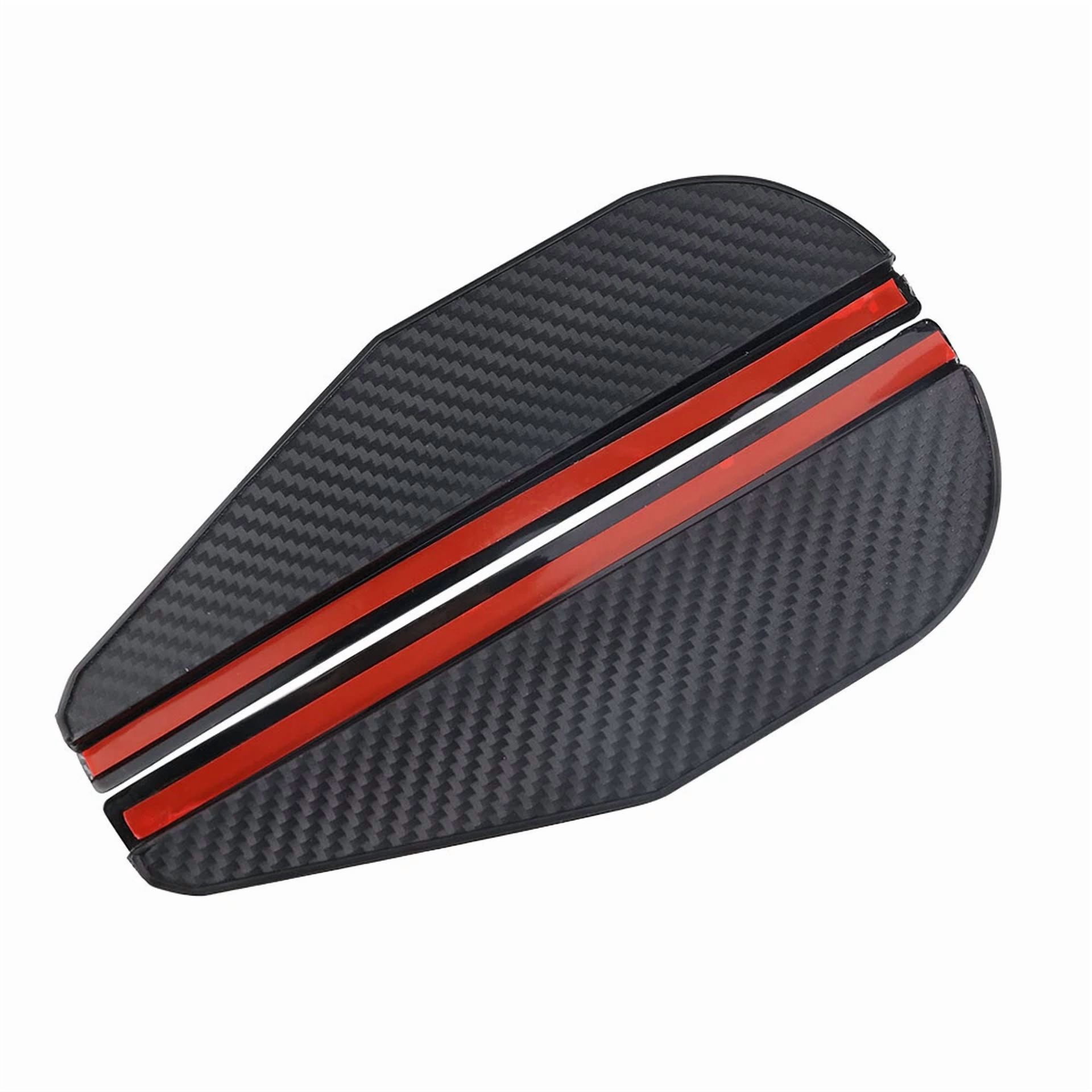 FLINT- For Suv Auto Car Accessories 2X Carbon Fiber Look Mirror Rain Visor Guard