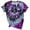 Purple, variant on Short Sleeve Shirts for Women Tie Dye Aesthetic Roll up Short Sleeve Tshirt Casual Summer Crew Neck Tops with Jeans