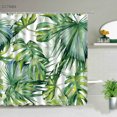 thumbnail image 4 of Fabric Spring Flower Shower Curtains for Bathroom r Red Floral Plant Green Leaves Orange Bathtub Accessories rative Set, 4 of 7