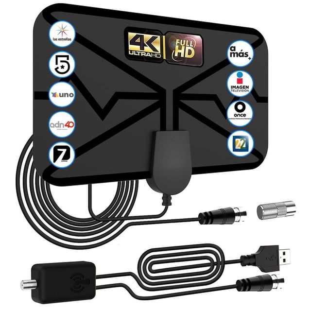 TOPOST Antena de TV Digital Interior, HDTV Antena para Television 1080P 4K con Amplificador de Señal