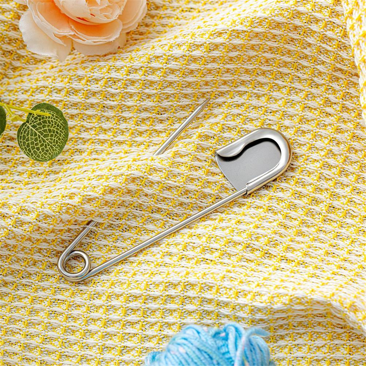 20 Pcs 5 Inch Jumbo Stainless Steel Safety Pins Large Heavy Duty Huge Strong Laundry Pins for Upholstery Sewing Quilting