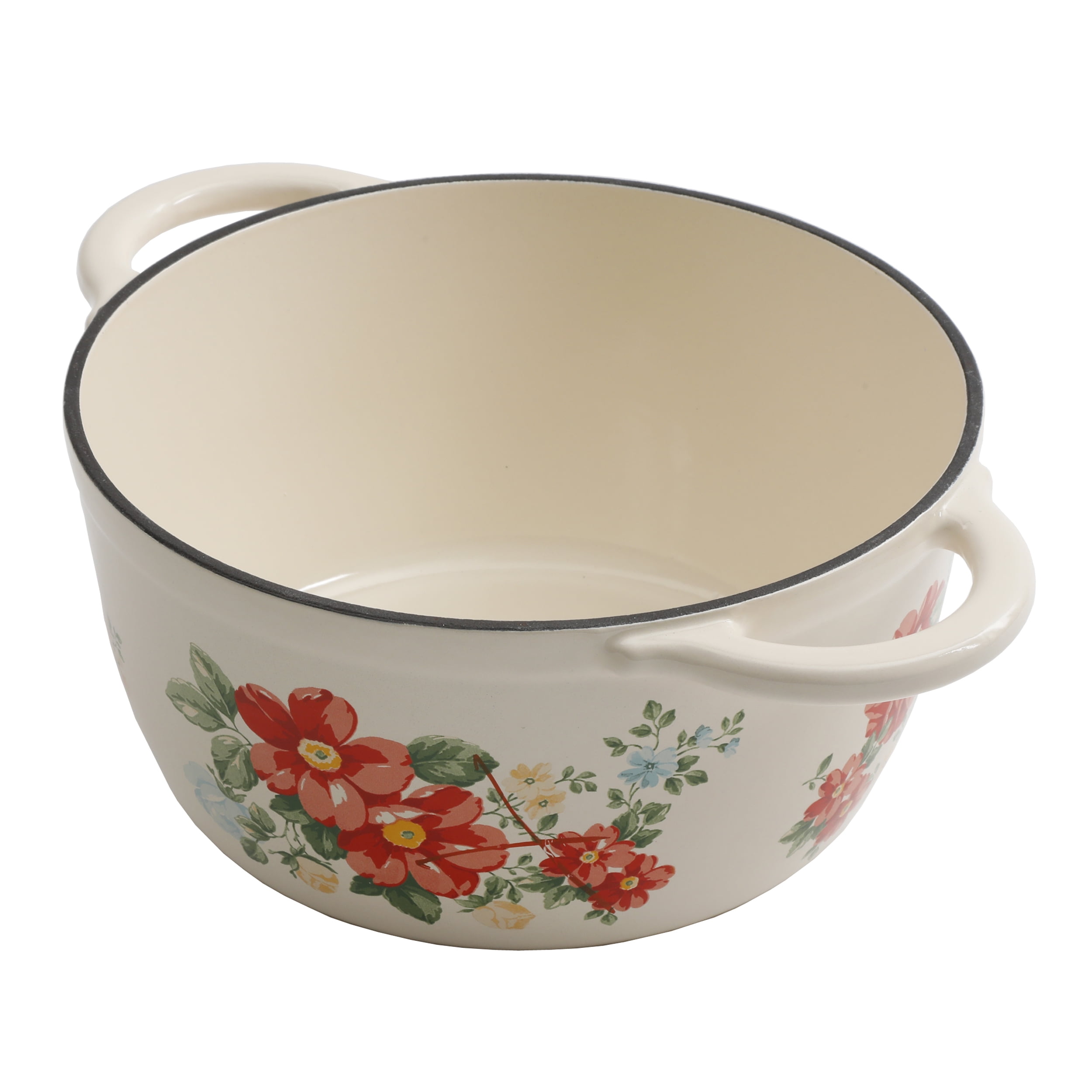 The Pioneer Woman Timeless Beauty Floral Shaped 3-Quart Enamel