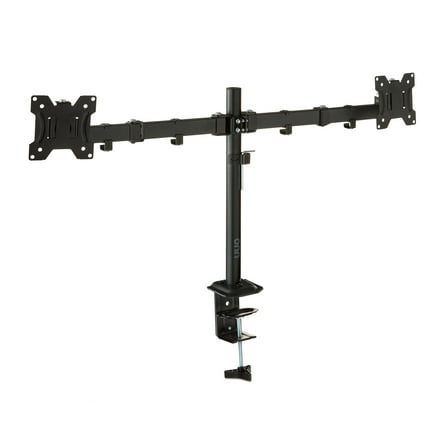 onn Full Motion Dual Monitor Desk Mount, Fits 2 Screens up to 32 Inches - Rotate, Tilt & Swivel, VESA