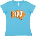 thumbnail image 3 of Inktastic Clown Fish Women's V-Neck T-Shirt, 3 of 5