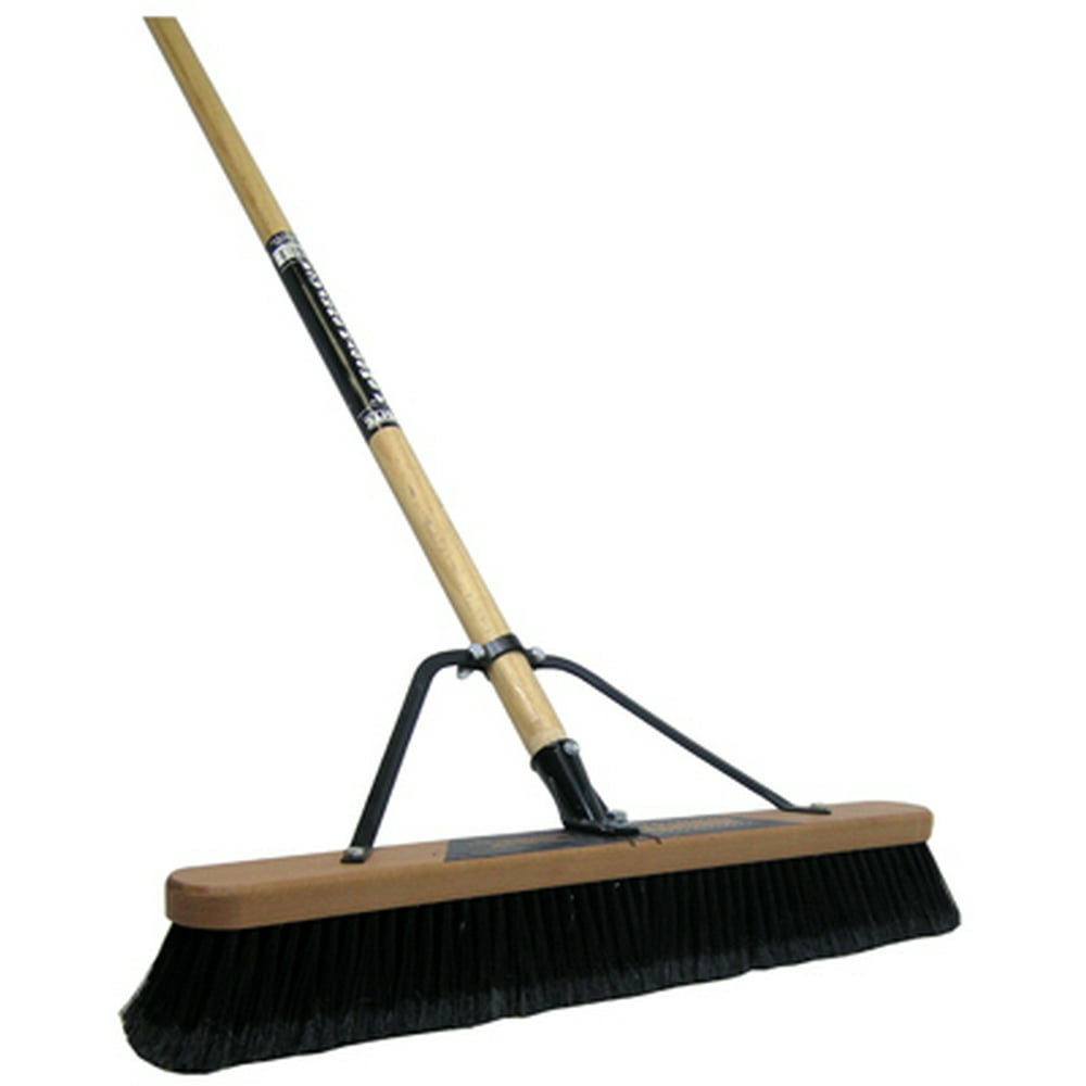 24" Soft Sweep Push Broom Assembled With 1/2" Wide Steel Broom Brace S