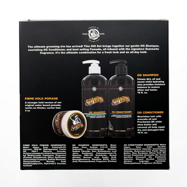Suavecito Firme Hair Care Gift Set, for All Hair Types, Firme