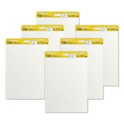 Post-it Self-Stick Easel Pads, 25 in. x 30 in., White, 30 Sheets, 6-Pack
