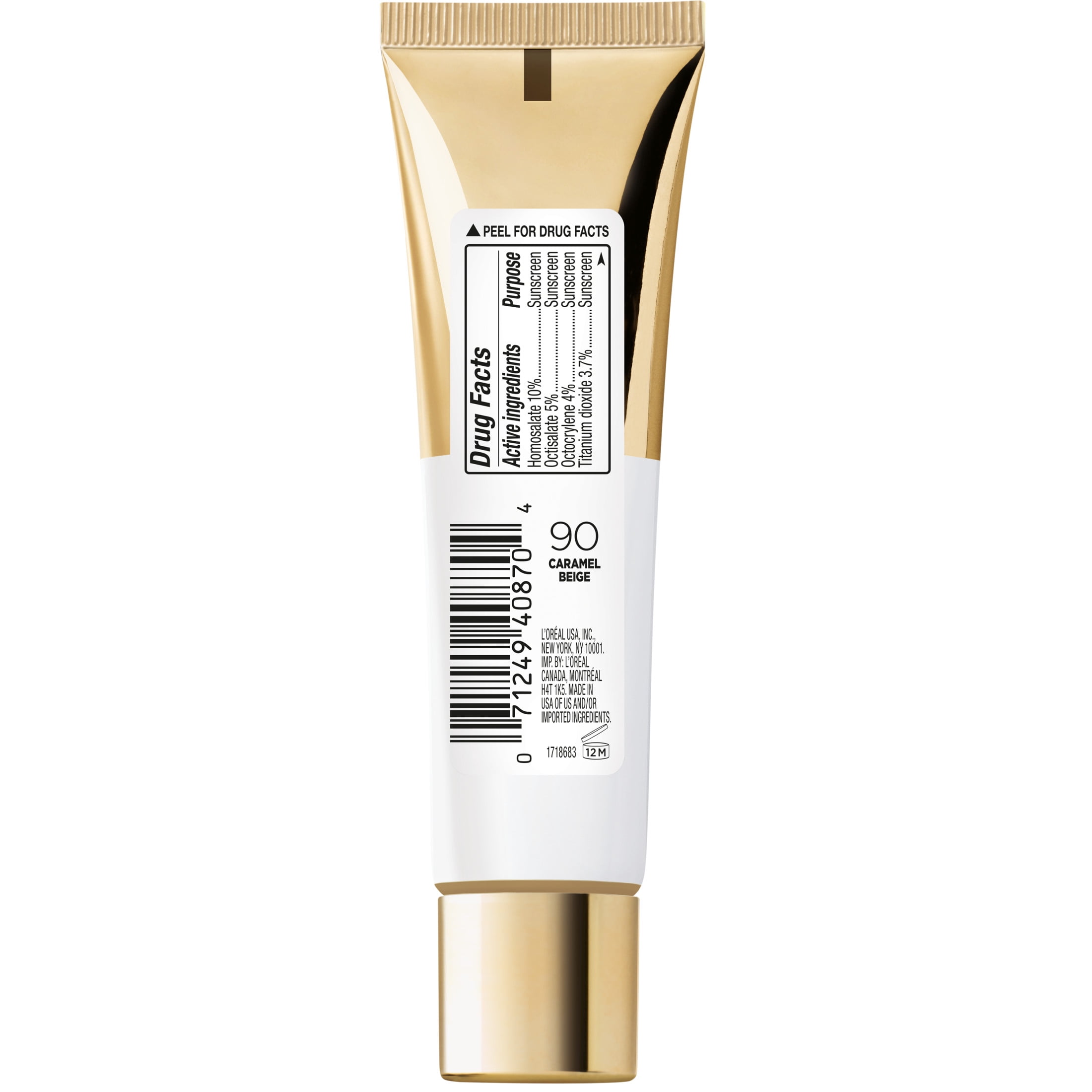 L'Oreal Paris Age Perfect Radiant Serum Foundation Makeup, 90 Caramel Beige, 1 fl oz