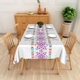 thumbnail image 2 of Nanqianyi Colorful Boho Waterproof Rectangle Tablecloth,102x60 Inch,Stain Resistant Easy Clean,Dining Table Cover for Indoor Outdoor Party Use, 2 of 6