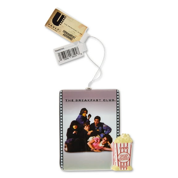 Breakfast Club Movie Poster Decoupage Holiday Ornament, White, Plastic, Collectible, by Ruz