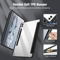 thumbnail image 3 of Fintie Hybrid Slim Case for Samsung Galaxy Tab S10 Plus 2024/ Tab S9 Plus 2023 12.4 Inch with S Pen Holder, Shockproof Cover with Clear Transparent Back Shell, Auto Wake/Sleep, Composition, 3 of 10