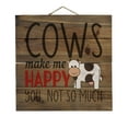 thumbnail image 1 of Cows Make Me Happy You Not So Much - Decorative REAL WOOD Wall Art - Faux Pallet Look, 1 of 3