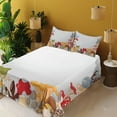 thumbnail image 3 of Ambesonne Forest Fitted & Top Sheet Set with Shams, Wild Mushrooms Cartoon, Multicolor, 3 of 5