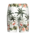 thumbnail image 5 of Naloa Flamingo Palm Trees Men's Short Pajama Pants, Lounge Comfort Shorts with Elasticized Waistband and Side Pockets - 4X-Large, 5 of 9