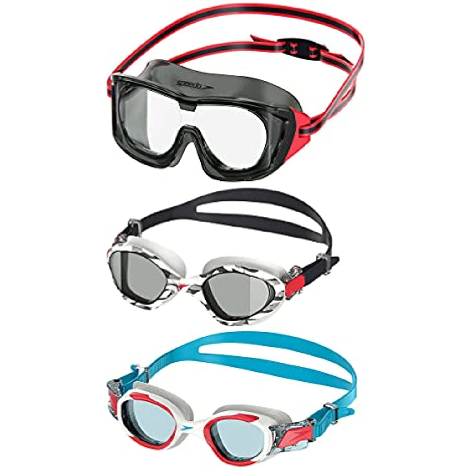 Free Shipping 3 Pack Of goggles SPEEDO SWIM GOGGLES Junior Kiwa NEW 