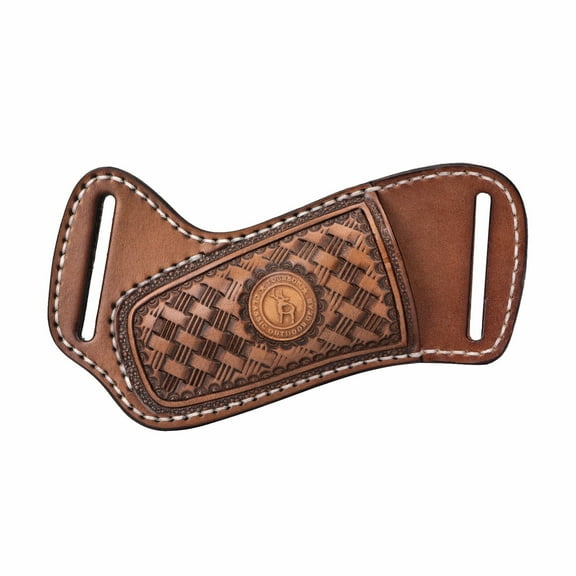 TOURBON Leather Knife Sheath EDC Pocket for Folding Knife Mini Tool Case with Belt Loop Brown Camping